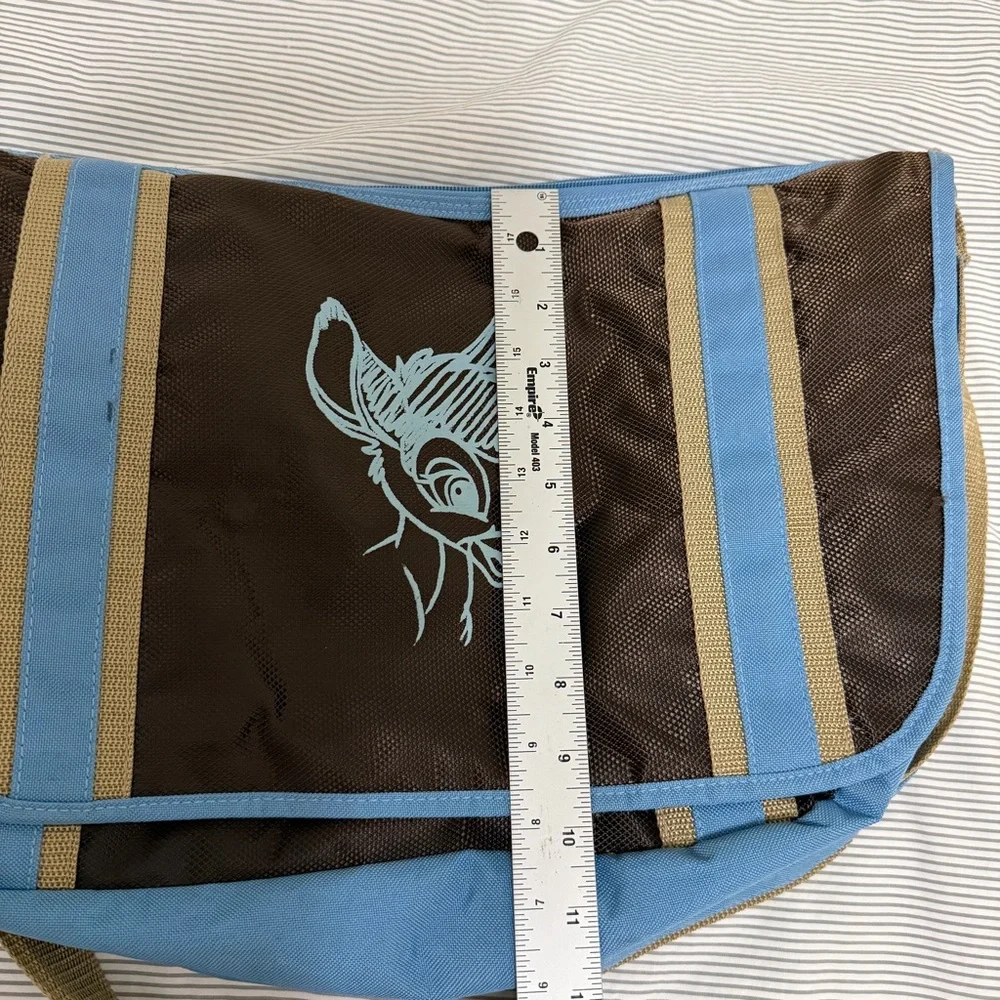00’s Disneyland Resort Bambie‎ Blue & Brown Messenger Bag Crossbody Laptop Bag
